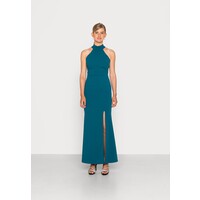 WAL G. HALTER NECK DRESS Sukienka z dżerseju dark teal blue WG021C0I6-K11