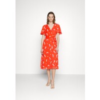 Lauren Ralph Lauren FLORAL CRINKLED GEORGETTE DRESS Sukienka letnia orange/cream/tan L4221C1EB-H11