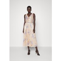 Lauren Ralph Lauren PLEATED METALLIC FLORAL DRESS Sukienka koktajlowa blush/sage multi L4221C1DM-J11