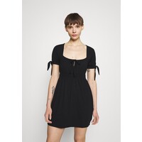 NA-KD PAMELA REIF X ZALANDO RUCHED DETAIL MINI DRESS Sukienka z dżerseju black NAA21C0LE-Q11