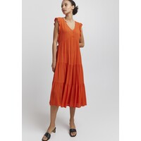 ICHI IHMARRO Sukienka letnia mandarin red IC221C0KV-G11