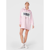 Tommy Jeans Sukienka dzianinowa Auth Serif 2 DW0DW14413 Różowy Regular Fit