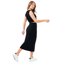 HYPE Spódnica Justhype Sweat Midi Skirt Loungewear Set Czarny Regular Fit