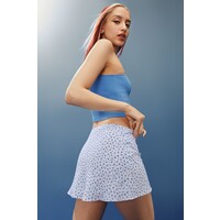 H&M Trapezowa spódnica - 1045726010 Biały/Niebieskie kwiaty