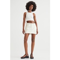 H&M Spódnica dżinsowa Low Waist - 1062427004 Biały