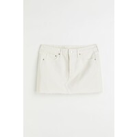 H&M Spódnica dżinsowa Low Waist - 1062427003 Biały