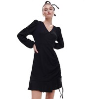 Cropp Czarna sukienka z ozdobnym wiązaniem 1331S-99X