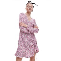 Cropp Różowa sukienka mini w kwiaty 1331S-02X