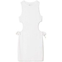 Cropp Biała sukienka z wycięciami 1356S-00X