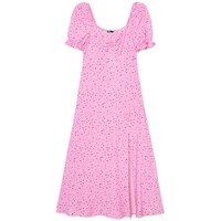 Cropp Różowa sukienka midi w kwiaty 1434S-30M