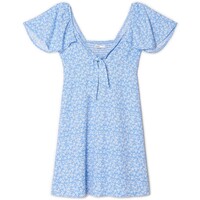 Cropp Błękitna sukienka w kwiaty 1345S-05X