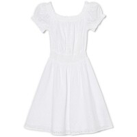 Cropp Biała sukienka mini z ażurowym wzorem 5619S-00X