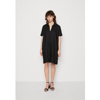 Calvin Klein LINEN SHORTSLEEVE MINI DRESS Sukienka letnia ck black 6CA21C096-Q11