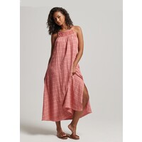 Superdry VINTAGE LONG HALTER CAMI Sukienka letnia desert sand pink SU221C0UH-J11