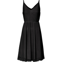 Bonprix Sukienka z siatkowego materiału czarny