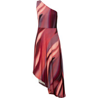 Bonprix Sukienka one-shoulder różowy z nadrukiem