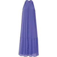 Bonprix Długa sukienka o linii litery A niebiesko-fioletowy