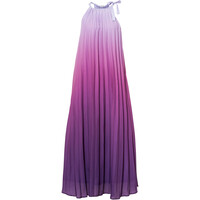 Bonprix Sukienka plisowana w cieniowanym kolorze kremowy bez - liliowy