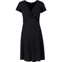Bonprix Sukienka z dżerseju ze zrównoważonej wiskozy czarny