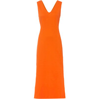 Bonprix Sukienka shirtowa z ozdobnym krojem pleców pomarańczowy