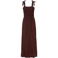Bonprix Sukienka z dżerseju ze zrównoważonej wiskozy brązowy ziemisty
