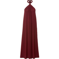 Bonprix Sukienka z dekoltem halter ciemny jeżynowy