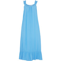 Bonprix Sukienka z kreszowanej wiskozy, z kieszeniami niebieski brylantowy