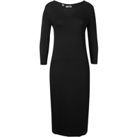 Bonprix Sukienka shirtowa z rękawami 3/4, ze zrównoważonej wiskozy czarny