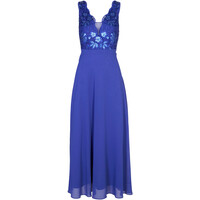 Bonprix Sukienka szyfonowa z cekinami błękit kamieni szlachetnych/niebieski szafirowy