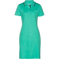 Bonprix Sukienka shirtowa polo zielony oceaniczny - ciemnoniebieski