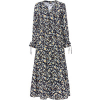 Bonprix Długa sukienka ze zrównoważonej wiskozy z nadrukiem ciemnoniebieski w deseń paisley