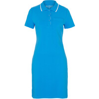 Bonprix Sukienka shirtowa polo niebieski morski - biały