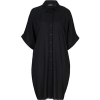 Bonprix Sukienka koszulowa ze zrównoważonej wiskozy czarny