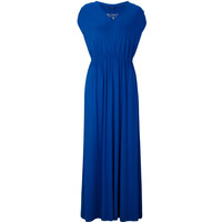 Bonprix Długa sukienka z dżerseju, ze zrównoważonej wiskozy lazurowy niebieski