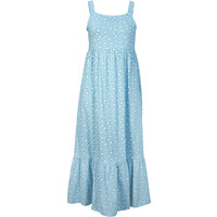 Bonprix Sukienka z dżerseju z wolantami mglisty niebieski - w kwiaty