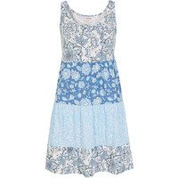Bonprix Sukienka z dżerseju, krótka jasnoniebieski w deseń paisley