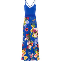 Bonprix Sukienka z dżerseju ciemnoniebieski w kwiaty