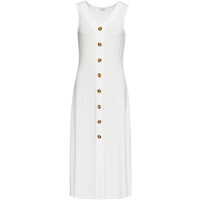 Bonprix Letnia sukienka z guzikami biel wełny
