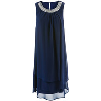 Bonprix Sukienka z aplikacją ciemnoniebieski