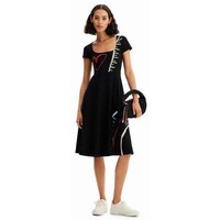 Desigual Dzianinowa sukienka evasé w stylu arty 23SWVK122000