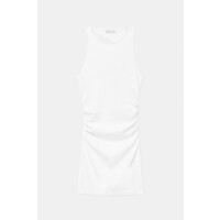 Pull&Bear Krótka biała sukienka z asymetrycznym tyłem 7392/375