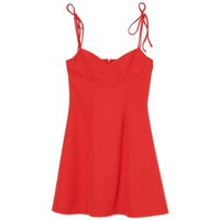 Cropp Czerwona sukienka mini z wiązanymi ramiączkami 1384S-33X
