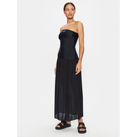 KARL LAGERFELD Sukienka letnia Straples Beach Dress 231W2206 Czarny Regular Fit