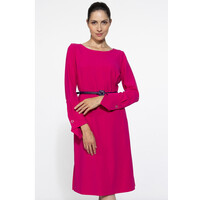 Deni Cler Milano Sukienka elegancka W-DC-3485-C5-A5-33-1 Różowy Regular Fit