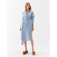 Simple Sukienka koszulowa SUD011 Niebieski Regular Fit