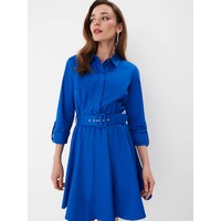 Mohito Niebieska koszulowa sukienka mini 9504U-55X