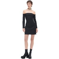 Cropp Czarna sukienka mini z łańcuszkami 3878W-99X