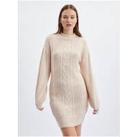 Orsay Beżowa damska sukienka swetrowa 530396-029000