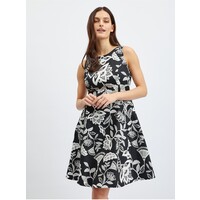 Orsay Biało-czarna sukienka damska w kwiaty 471710660000
