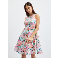 Orsay Różowo-kremowa sukienka damska w kwiaty 471710044000